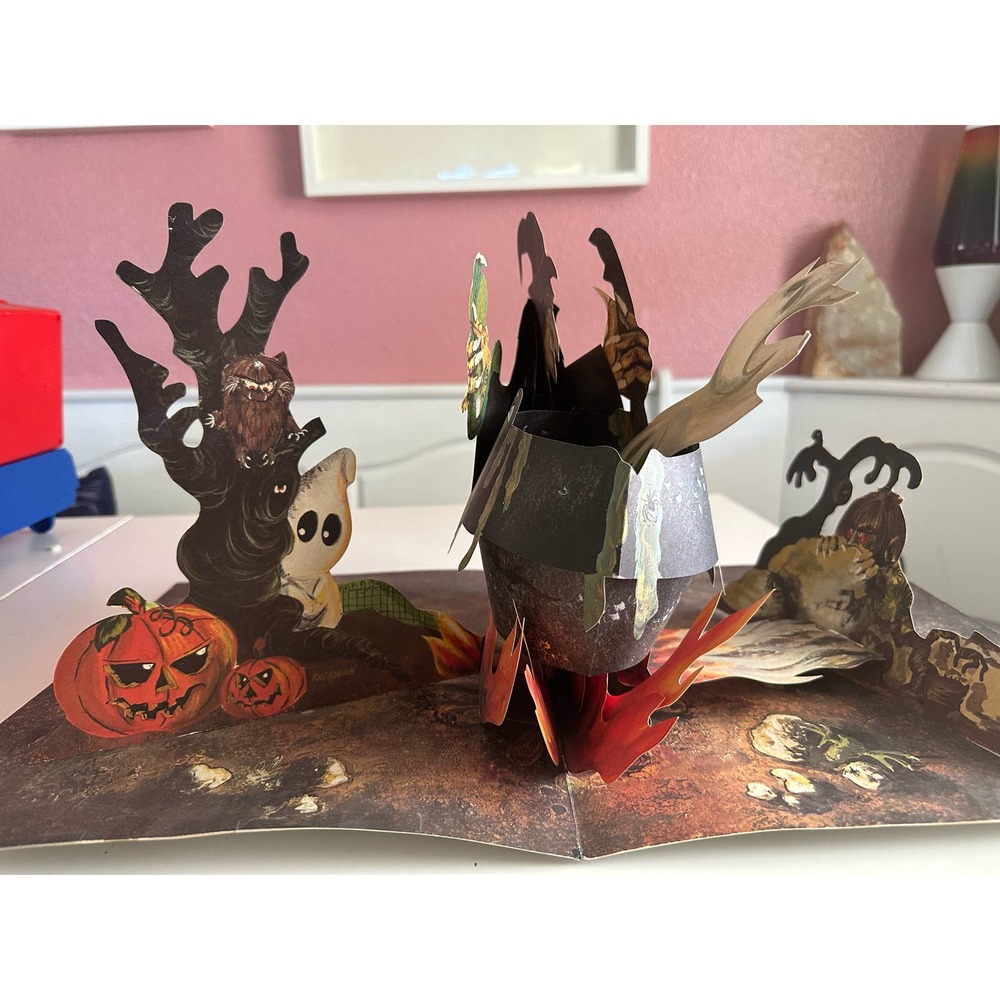 Vintage Witch Pop up Table decoration Hallmark 10" tall w/original pkg Halloween - Picture 2 of 16